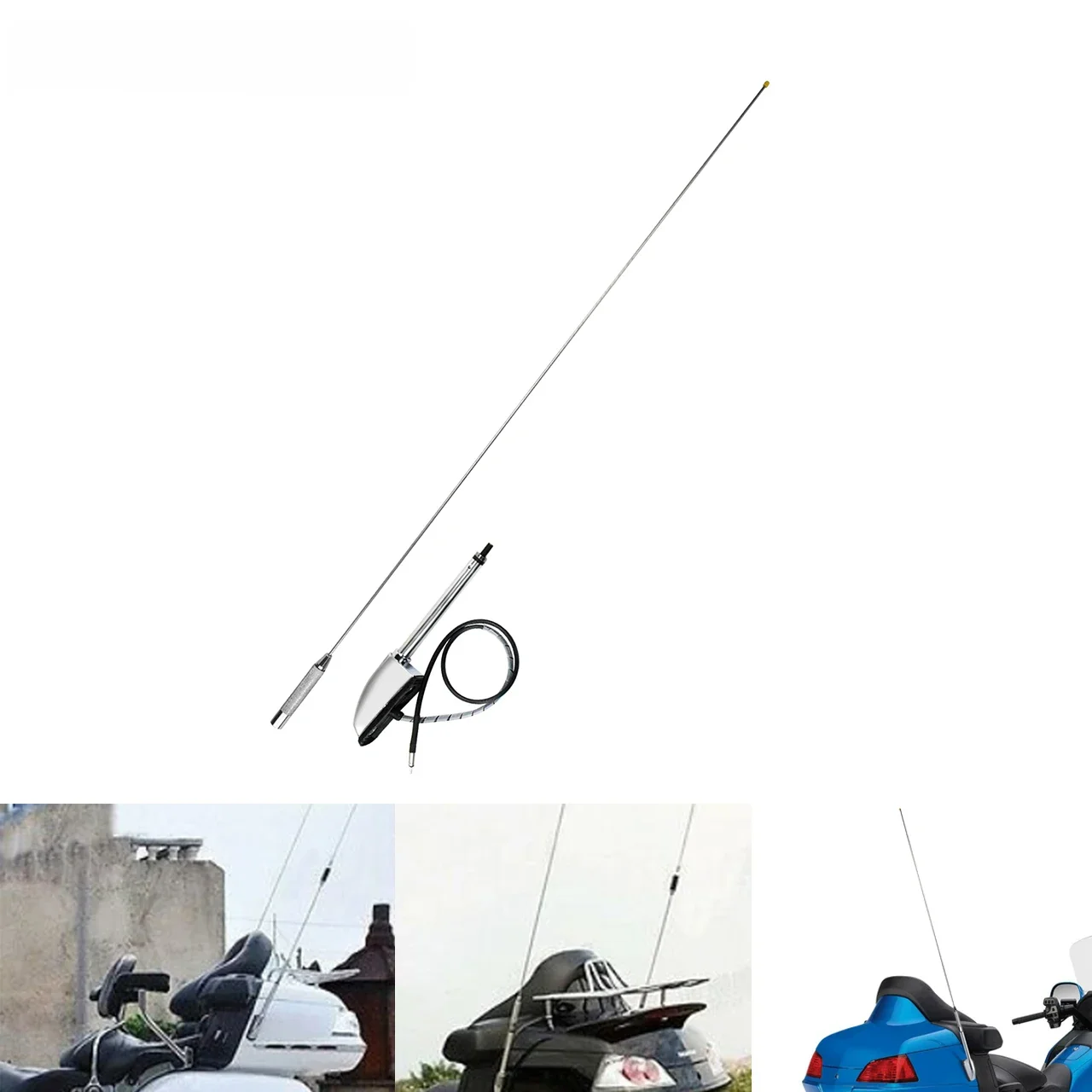Motorfiets 119 cm Audio Navi Antenne Kit Chroom Aluminium Voor Honda GL1800 GL1500 2001-2014 2013 2012 2011 modellen - afbeelding 2