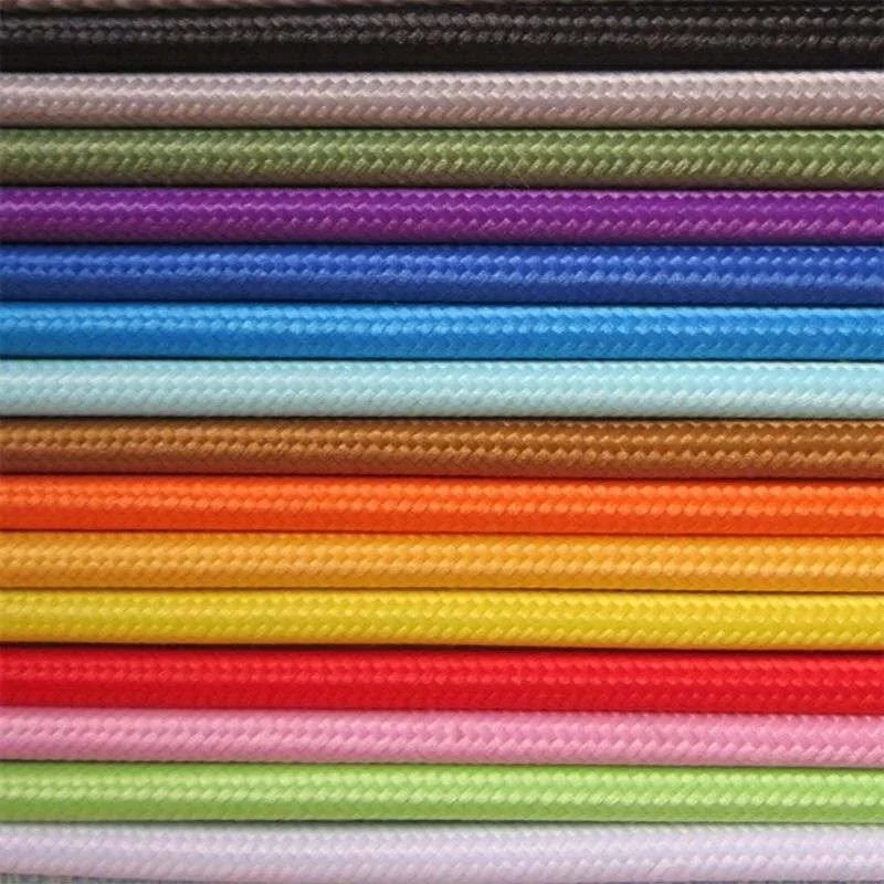 2m 3m 5m 10m 250V 2 Core 0.75mm2 Textiel Elektrische Draad Stof Doek Gevlochten Flex kabel Vintage Lamp Koord - afbeelding 2