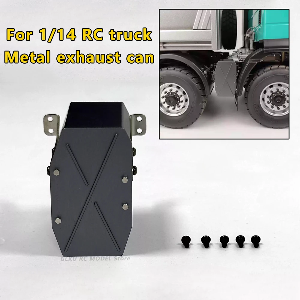 

1/14 Metal Exhaust Tank Decoration MD PQ-0001 For 1/14 RC Tractor Truck Dump Truck Model Toy or DIY Modification Parts