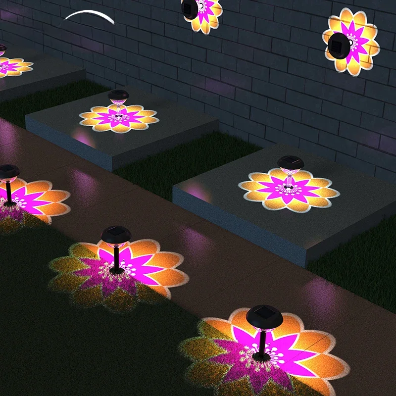 Solar Outdoor Spotlight, LED Waterproof Ground Plug Lights, Light Control, for Garden Street Balcony Camping Summer Home Decor 