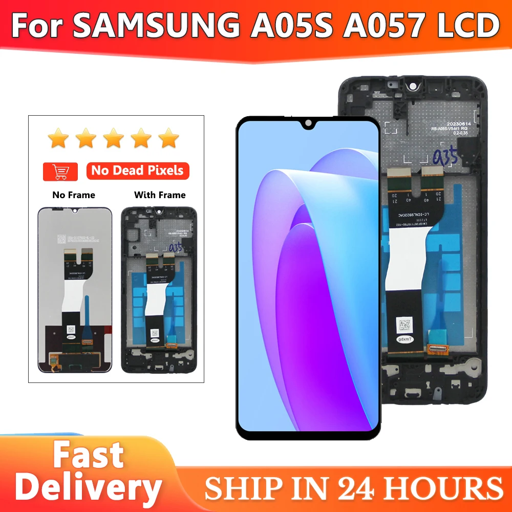 

ЖК-дисплей 6,7 дюйма для Samsung A05s A057, сенсорный экран с цифровым преобразователем в сборе для Samsung SM-A057F, SM-A057F/DS экран с рамкой