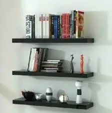 Kit 06 Regale 30 cm schwarzer MDF Nischen Küchenzimmerzimmer Badezimmer Dekorativ 8 Hauptverkaufsnischen in MDF - №2