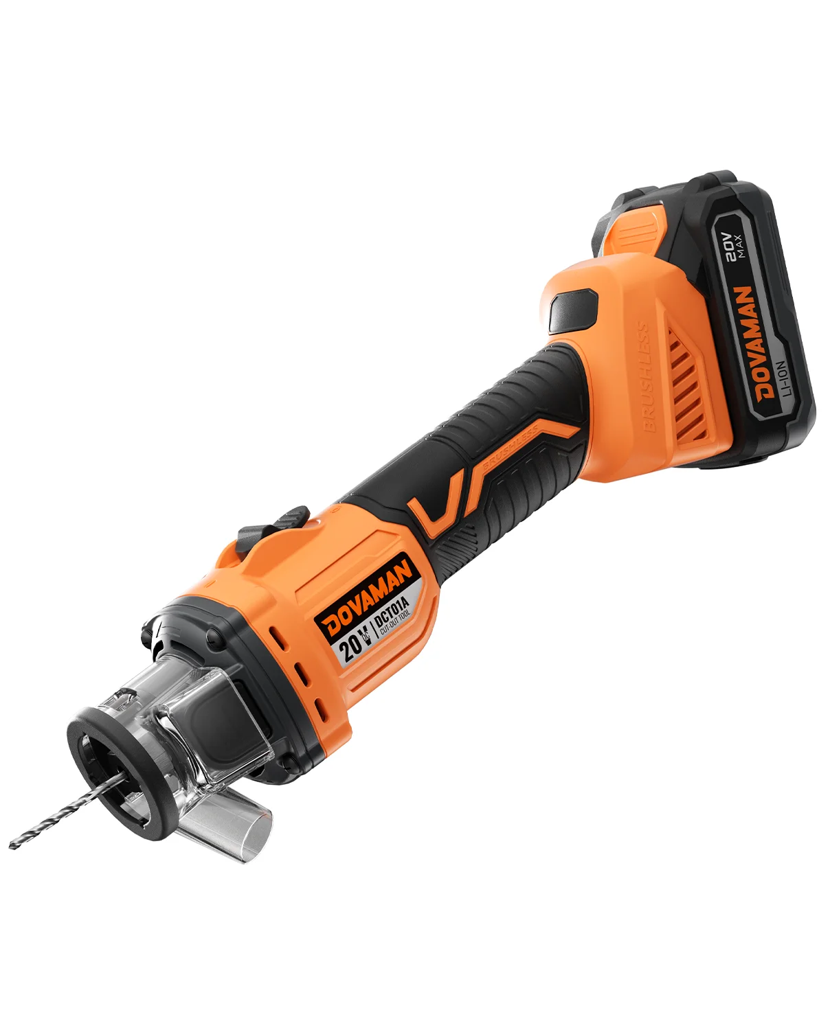 

Бесщеточный инструмент для вырезания гипсокартона DOVAMAN, 20 В, сбор пыли 98%, 30000 об/мин, регулировка глубины, светодиод, аккумулятор, зарядное устройство и сумка