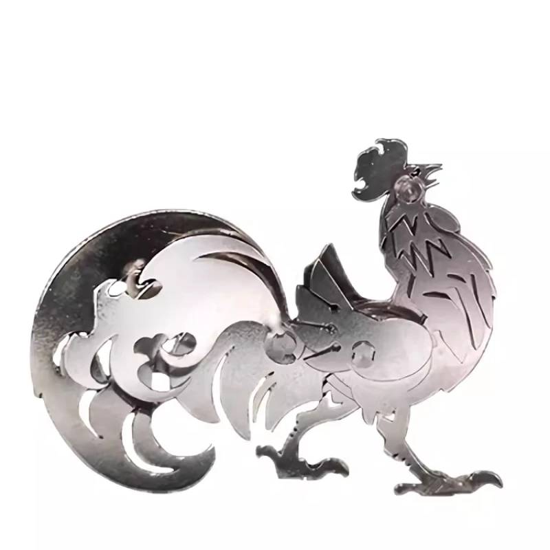 

3D Metal Puzzle Chinese Zodiac Rooster Model DlY Chicken Assembly Model Kits Mechanical Animal Jigsaw Toys Collection Desktop