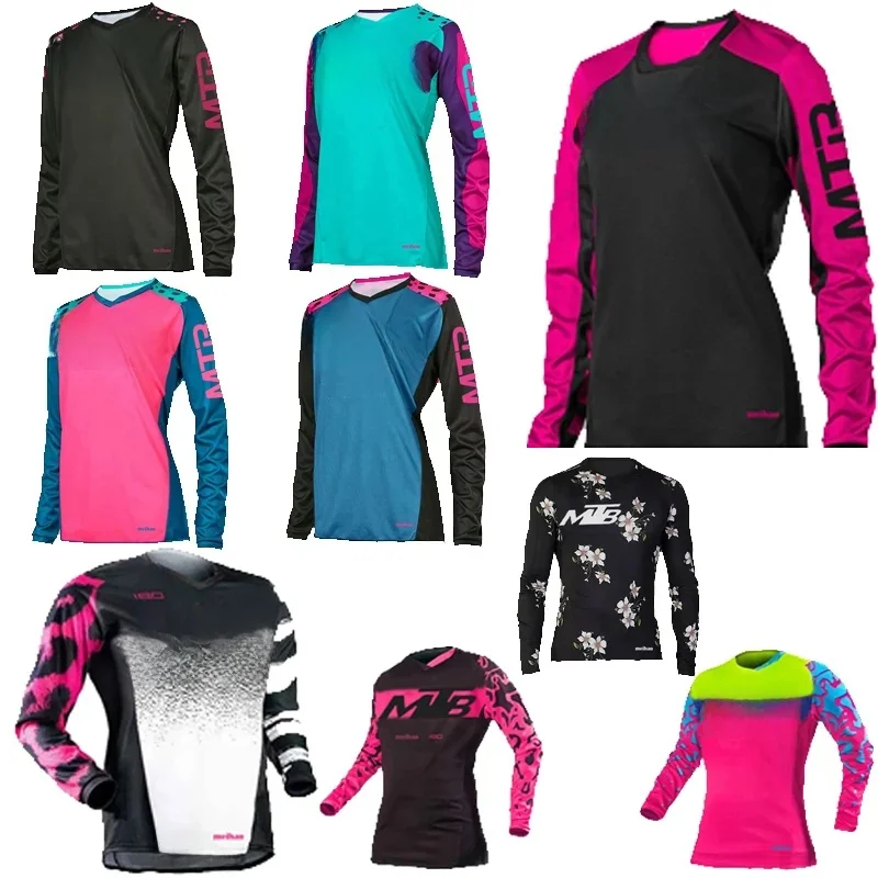AliExpress summertime, WOMEN Downhill Jerseys Fox Mountain Bike MTB Shirts Offroad DH Motorcycle Jersey Motocross Sportwear Clothing Bike