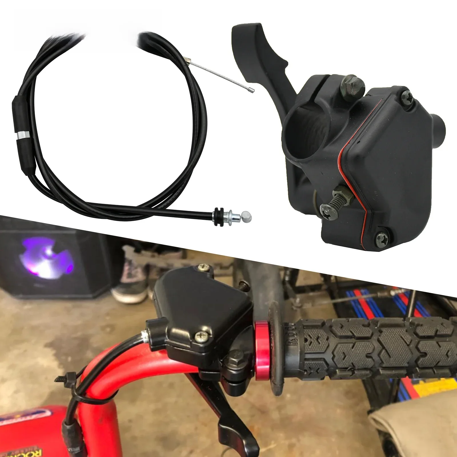 AliExpress Motorcycle ATV 22mm Throttle Lever Thumb Controller Accelerator Throttle Cable Assembly For 50cc-150cc Quad Dirt Bike Universal