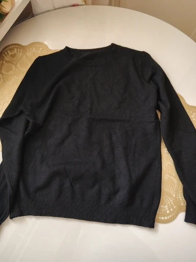 Women Slim O-Neck Pullover Cashmere Wool Blending Sweater Autumn And Winter Long-Sleeved Knit Bottoming Shirt Large Size 2024 photo review