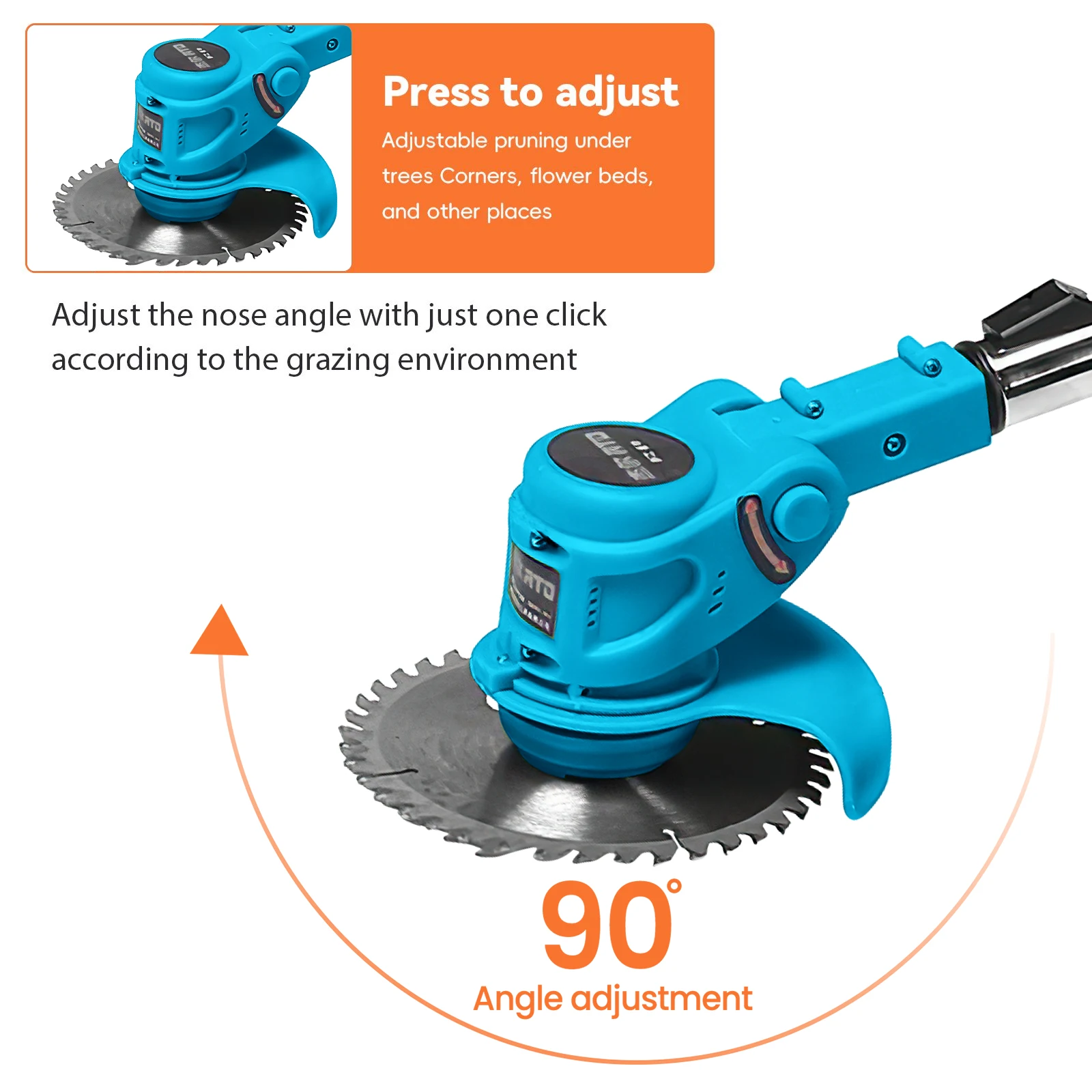 600 W Akku-Rasentrimmer für Makita 18 V, elektrischer Rasenmäher und verstellbarer Schneider für Rasen- und Gartenpflege – Detail 3