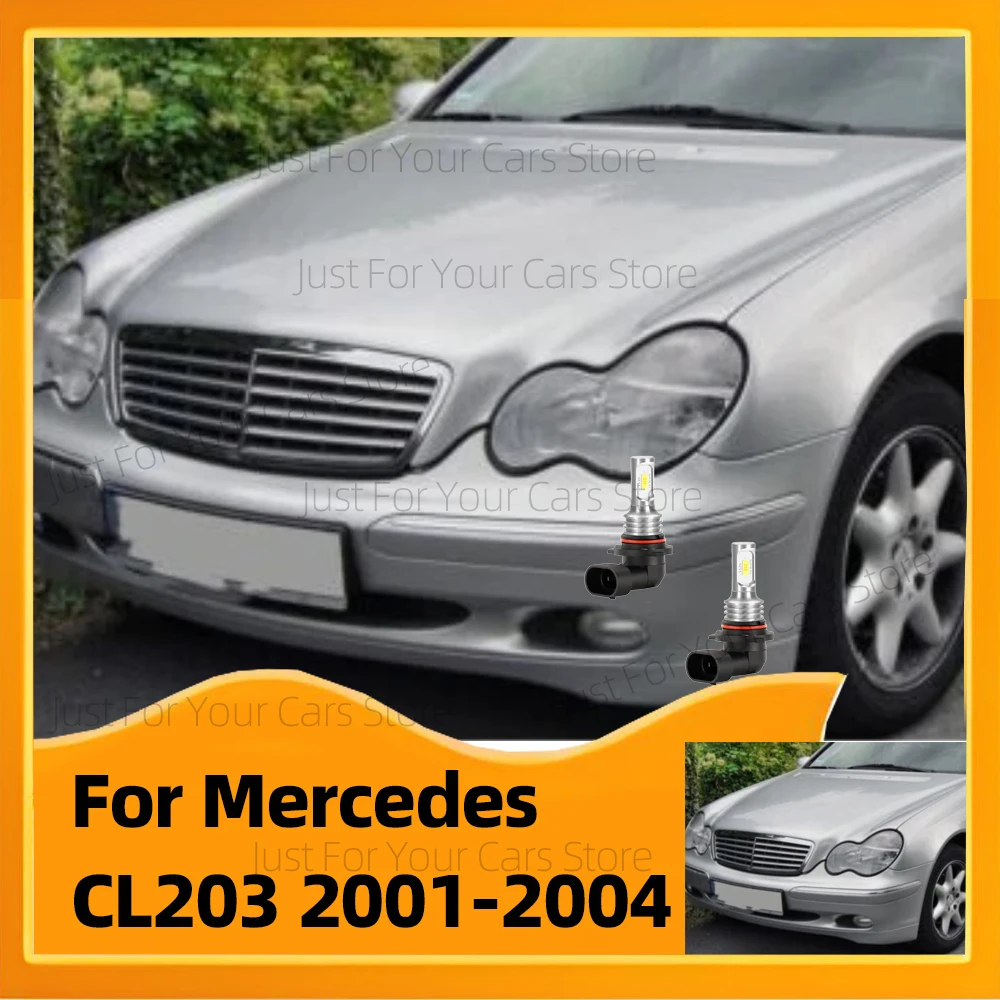 

2 шт. светодиодные противотуманные фары для Mercedes CL203 2001-2004 2002 2003 автомобильные передние противотуманные фары 12 В 6000 К