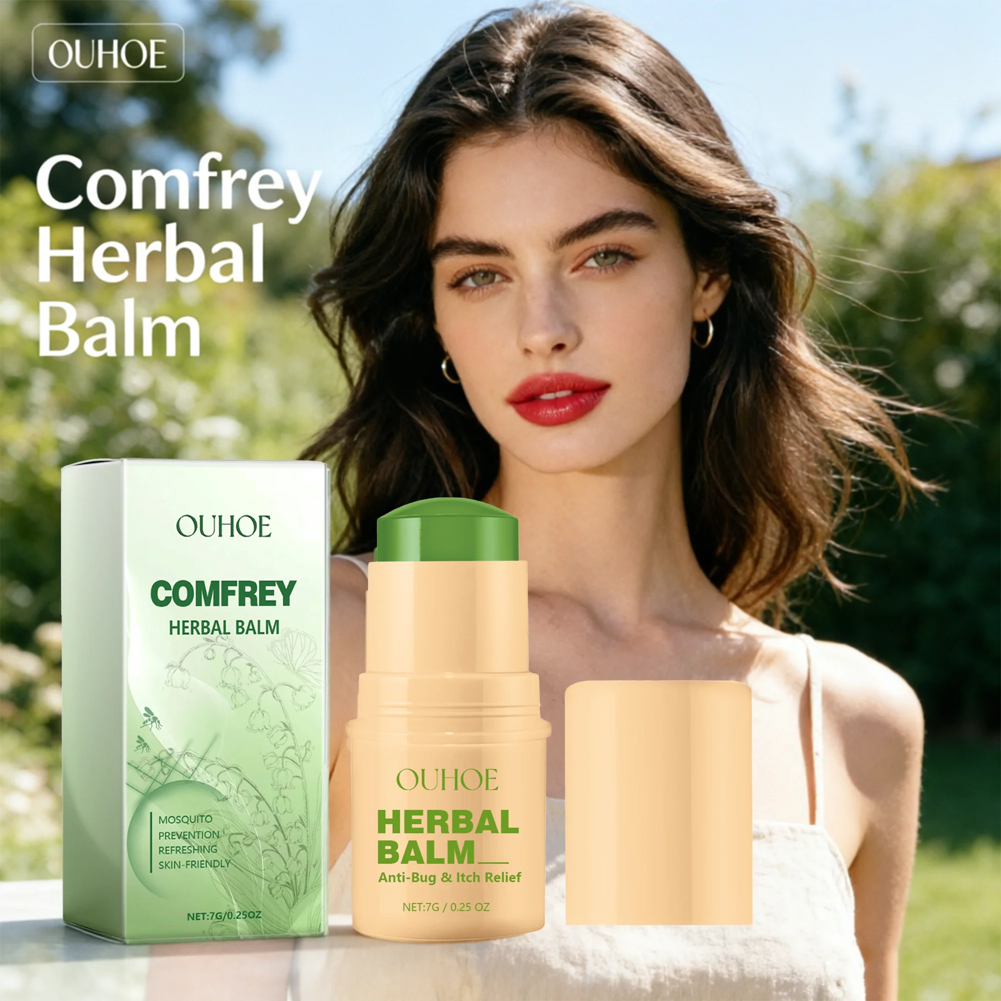 

OUHOE Comfrey Herbal Balm Soothing Moisturizing Gentle Skin Care Portable Outdoor And Indoor Care Supplies Suitable For All Types Daily Use