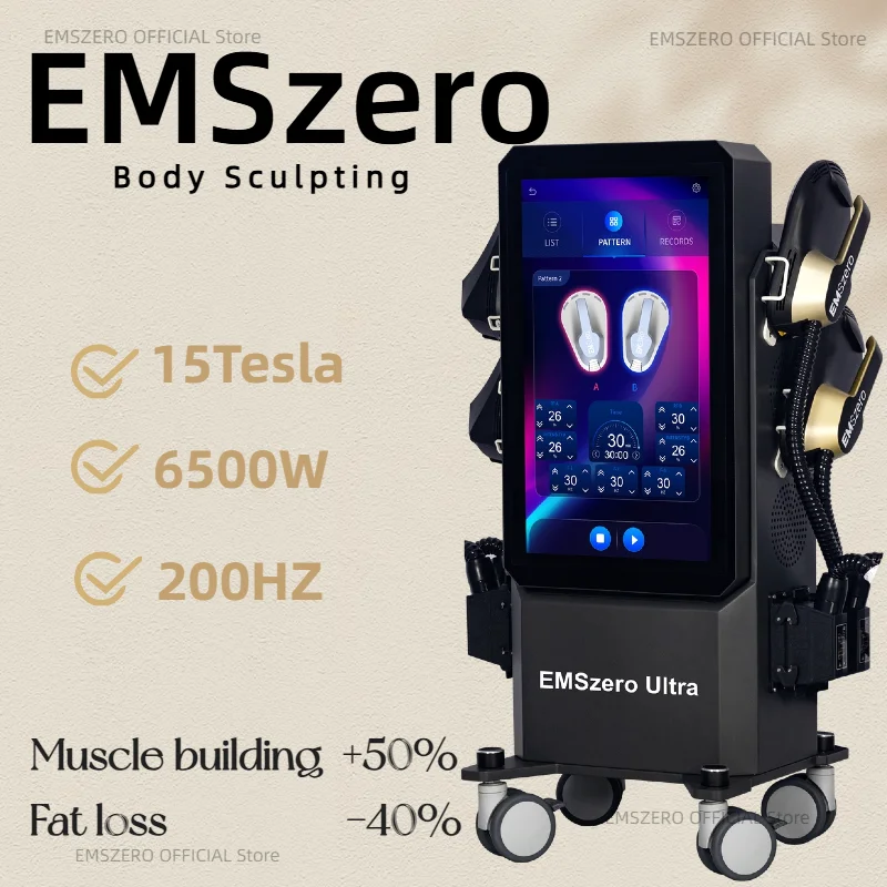 Emszero Ultra 6500W 15 Tesla RF Muscle Stimulate Fat Removal Body Slimming Build Muscle Training Pelvic Floor Muscles Machine