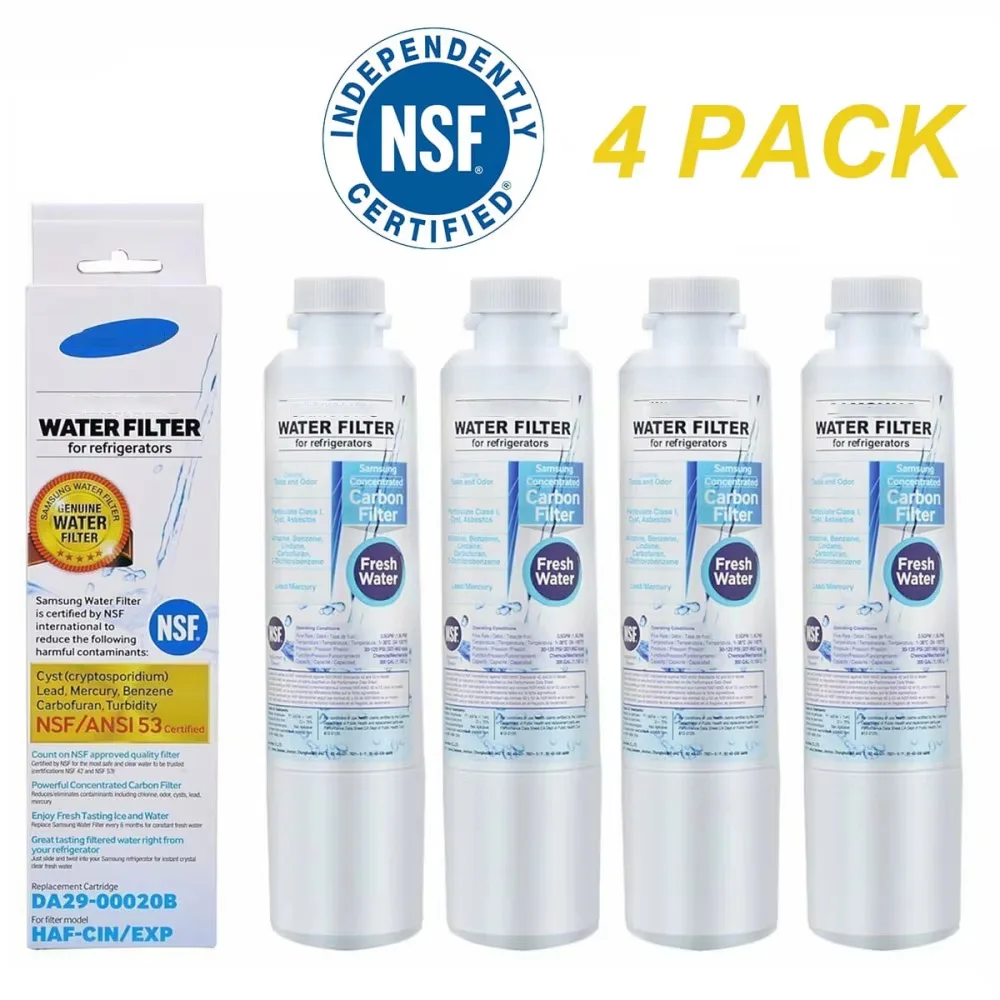 DA29-00020B Replacement for HAF-CIN/EXP, DA97-08006A/B DA29-00019A 46-9101 RFG298HDRS RS25J50 AQF-FF27 Refrigerator Water Filter