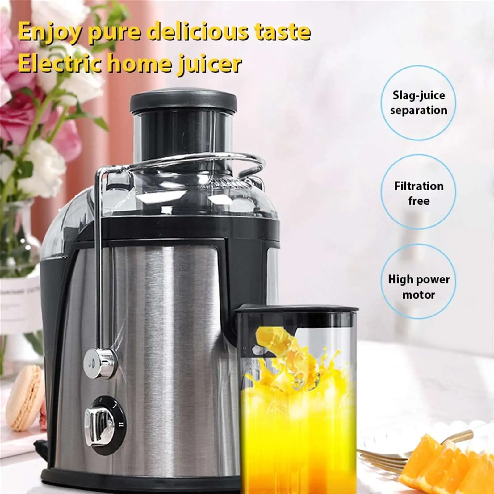 800W Centrifugal Electric Juicer Machine With 3inch Big Mouth fruit And vegtable Juice Extractor 2 Speeds mix Blender