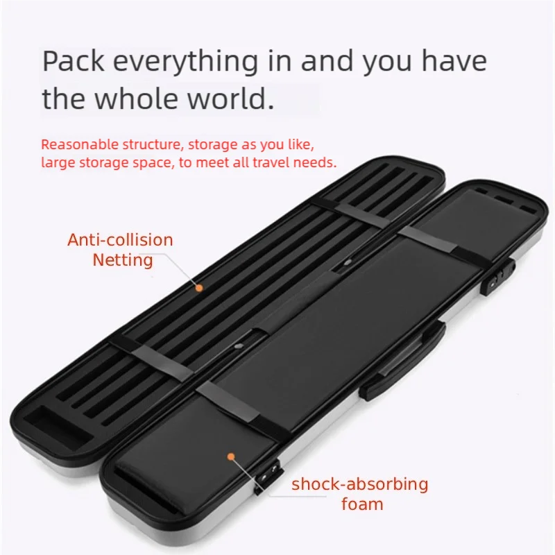 Hard Billiards Pool Cue Case with combination lock Portable Supplies with Compartments Pouch Suitable for Storing detachable cue