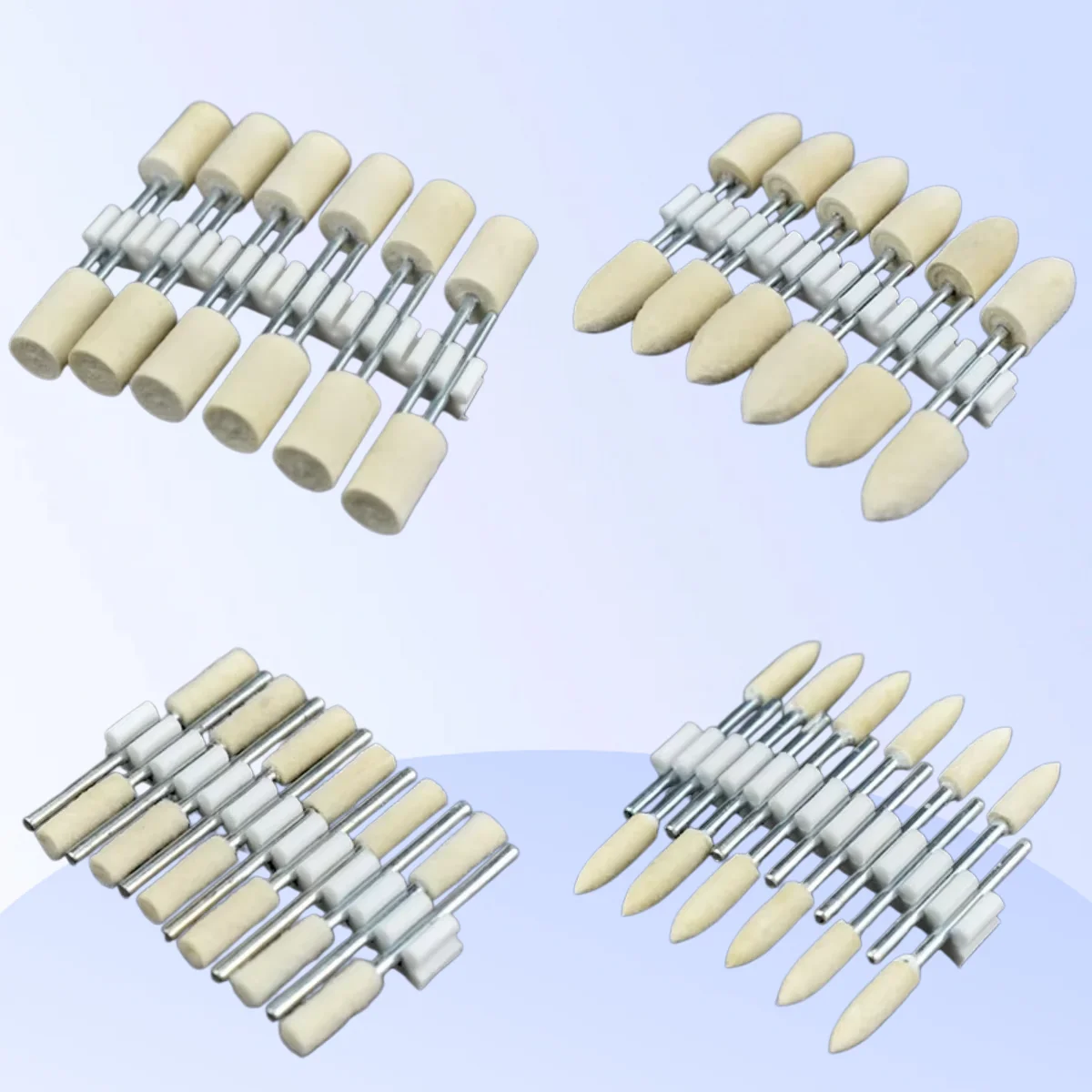 2.35Mm Shank Set Wool Felt Bobs Mounted Point for Mould Mirror Polishing Dremel Rotary Tool