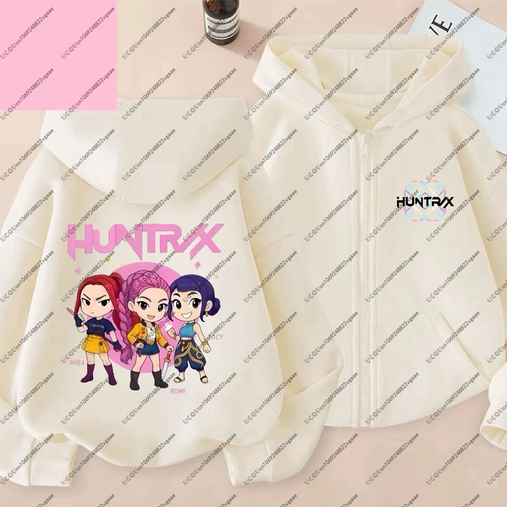 

Подарок для девочек, детский праздничный топ для мальчиков, холодная погода, толстовка с капюшоном для взрослых Kpop, охотников на демонов, куртка, повседневная футболка, толстовка на молнии, осень-зима