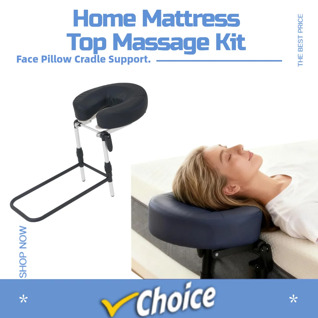 

Massage Head Rest Kit Head Cradle and Face Rest Support Adjustable Headrest Face Pillow Cradle for Massage Bed Salon SPA