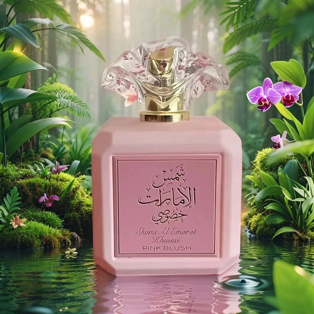 شامز أل إيمرات خوسي بينك بلش عطر بخاخ 3.4 أونصة (100 مل) - رائحة الزهور والمسك، عبوة أنيقة باللون الوردي والذهبي، طبيعي S #1