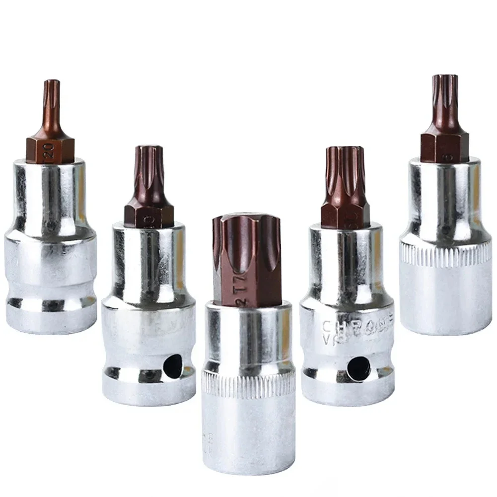 Embout de tournevis à tête hexagonale T20-T70, embout Torx, douilles 1/2 ", clés à pointe fendue, embout de tournevis, outils à main, 1PC