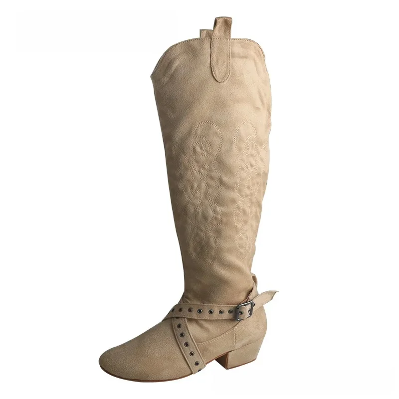 Wedopus-Bottes longues d'intérieur personnalisées, Chaussures de danse, Semelle en daim souple, Bottes d'échauffement, Ligne de chameau, Pratique de la danse