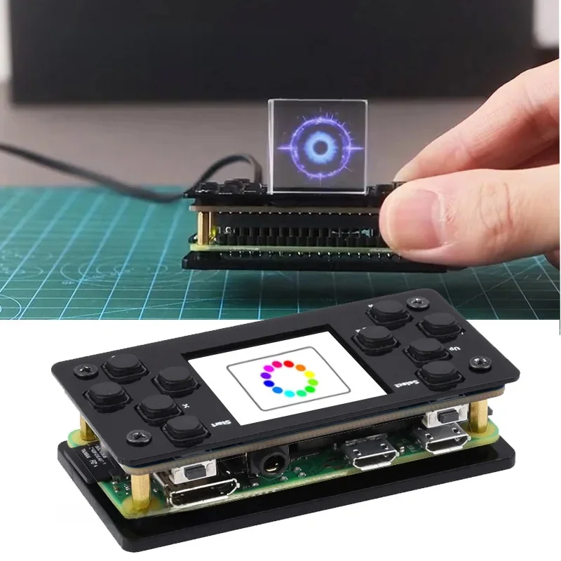 Waveshare 1,3-calowy ekran LCD 3D Przezroczysty Mini TV GamePi13 Dla Raspberry Pi Zero 2W / Zero Nie obejmuje — zdjęcie produktu 7