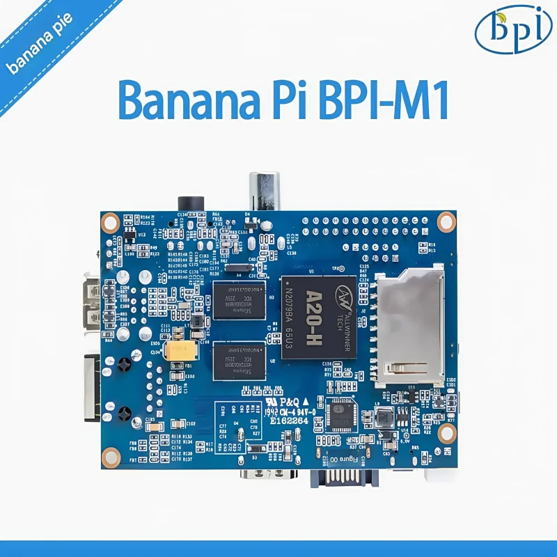 La computadora de placa única Banana Pi BPI-M1 utiliza una solución de chip Allwinner A20, con 1G RAM a bordo