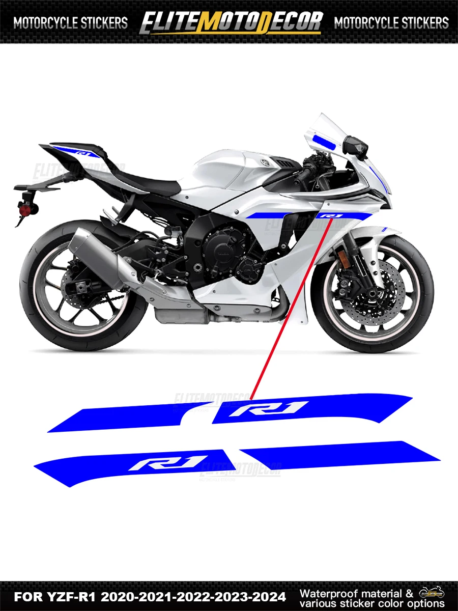 For Yamaha 2015-2019 YZF R1 Body Front & Rear Tail Fairing Decal For Yamaha 2015-2019 YZF R1 Body Front & Rear Tail Fairing Decal