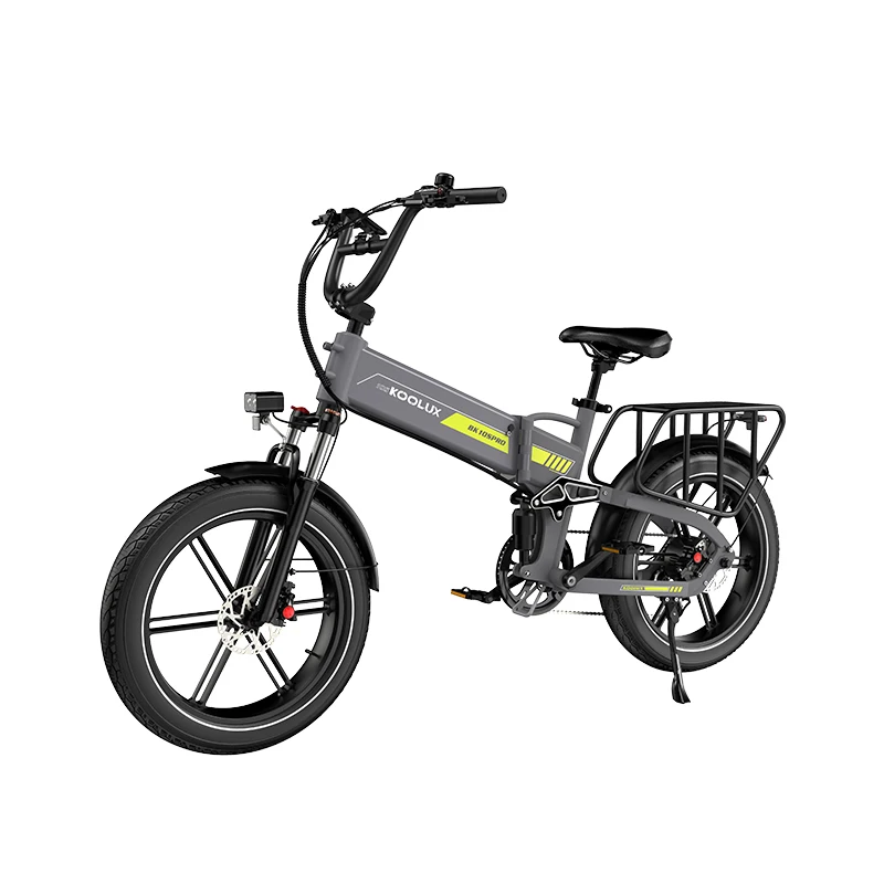 AliExpress KOOLUX BK10PRO Foldable Electric Bike 750W Motor 50KM/H Max Speed 120KM Long Range 20x4.0 Fat Tire 120KG Capacity UK Stock Grey