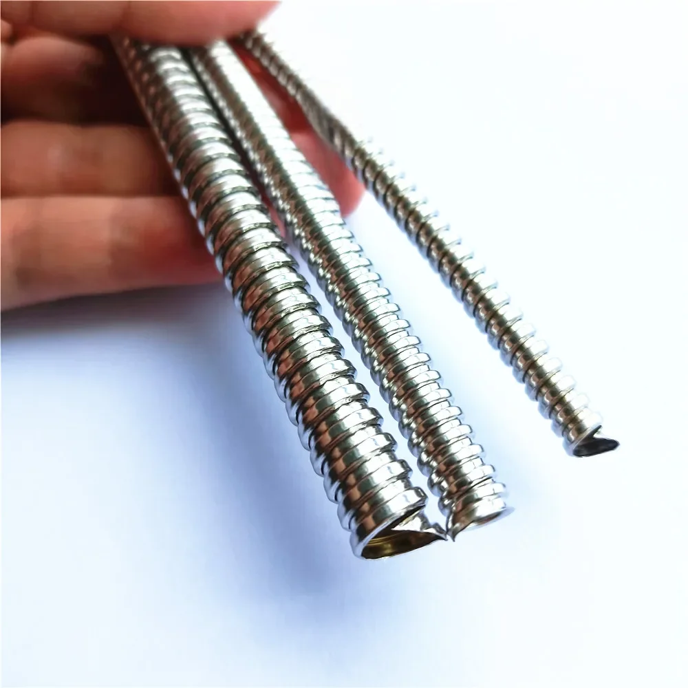 1/2/3 mètres 4/6/8/10/12/15/20mm 304 acier inoxydable ondulé tuyau fil ligne câble Conduit protéger tuyau Tube livraison directe