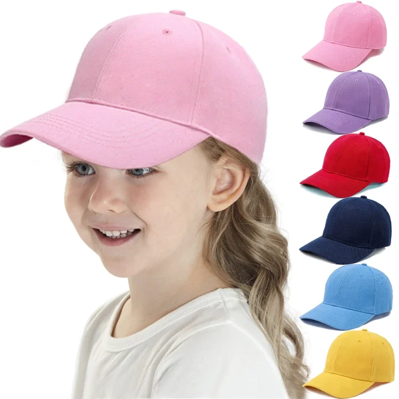 Mode Candy Farbe Kinder Baseball Kappe Sonnenschutz Junge Mädchen Hut Einstellbare Reise Kinder