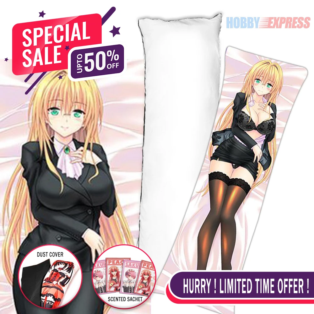 Hobby Express Anime Dakimakura Japanese Otaku Waifu Life Size Hugging Body Pillow Cover Case Konjiki no Yami To LOVE Ru YCDS103