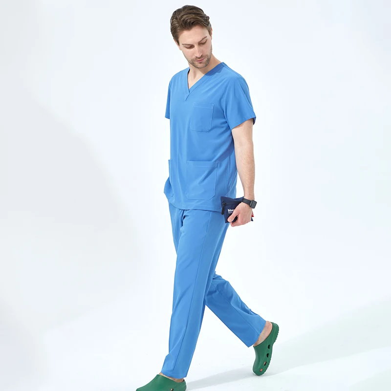 Uniformes de médecin durables pour hommes, ensembles de gIslande pour soins infirmiers vétérinaires, vêtements d'hôpital dentaire, tenue de proporlégère S01