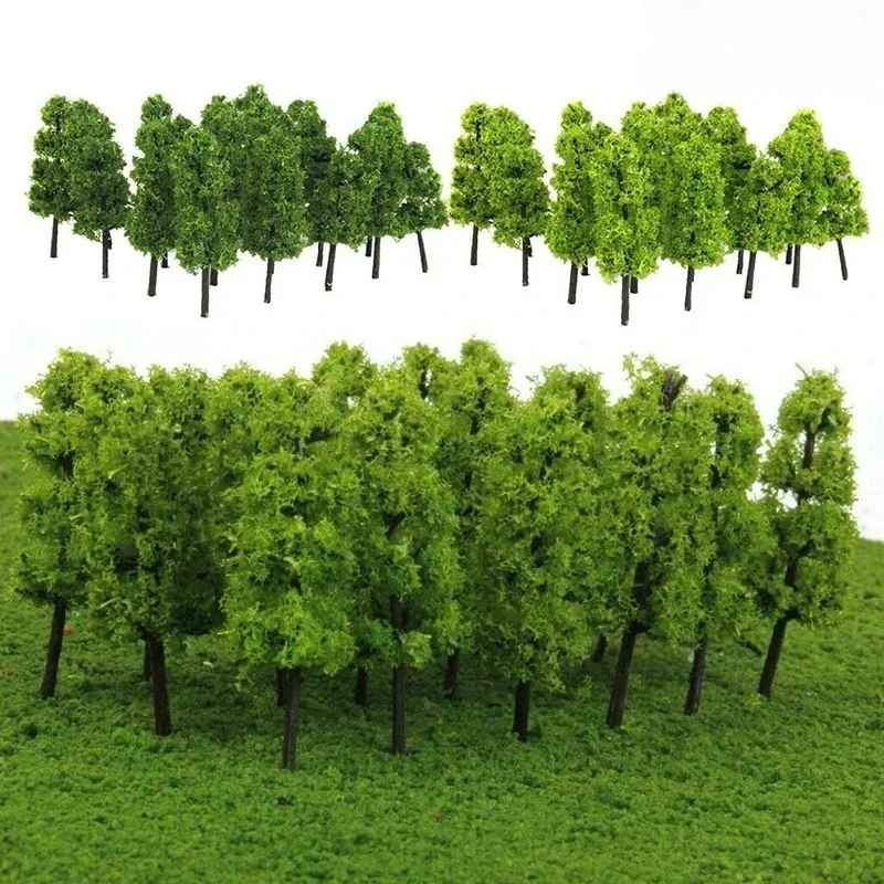 10/20/30pcs Nep Bomen Kunstmatige Miniatuur Boom Landschap Spoorweg Decoratie Gebouw Landschap Accessoires DIY Diorama Tuin - afbeelding 2