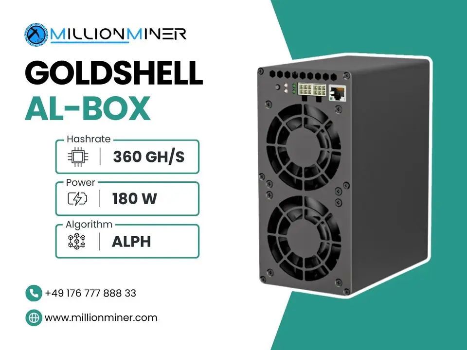 

BR BUY 10 GET 6 FREE Goldshell AL-BOX (360GH/s) Alephium Miner