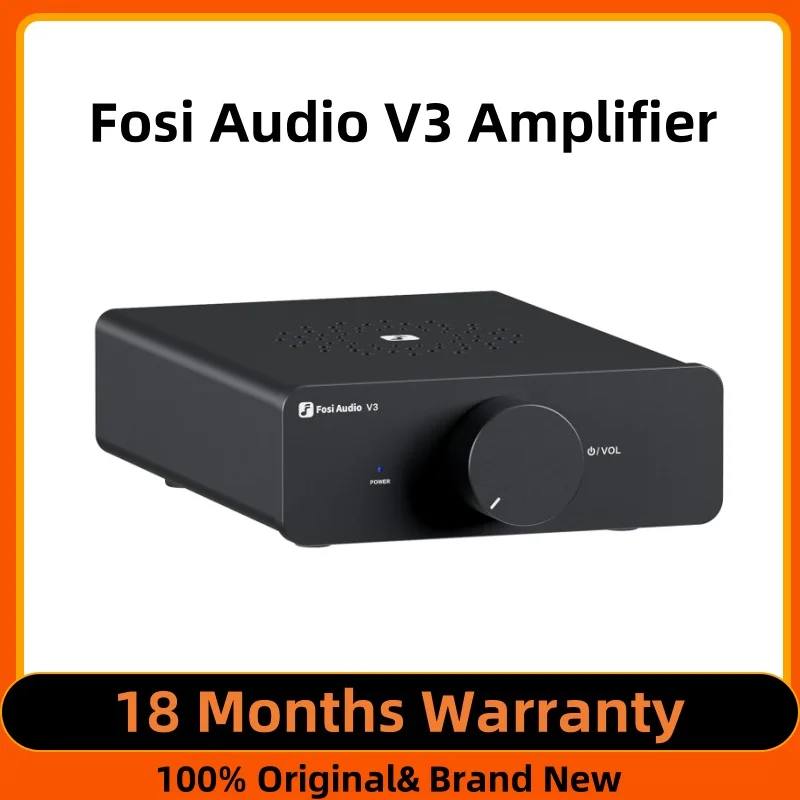 Fosi Audio V3 Stereo Power Amplifier 300W x2 TPA3255 Class D Mini Speaker Amp 2-kanałowy wzmacniacz audio do pasywnej półki na książki