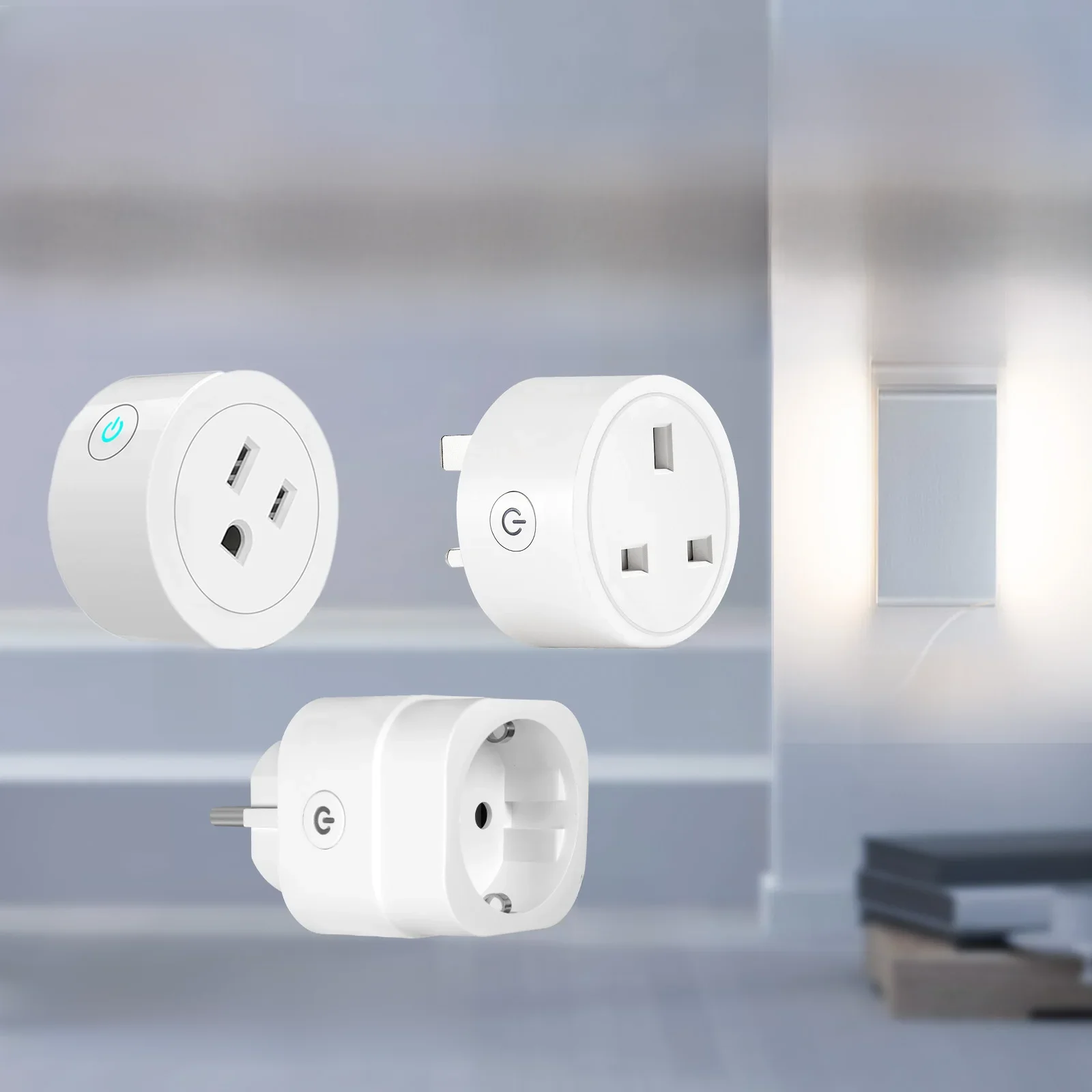 MOES WiFi Smart Stopcontact Plug Helderheid Aanpassen Timer Voor Tuya Smart Life App, Alexa Google Spraakbesturing EU/UK/US - afbeelding 2