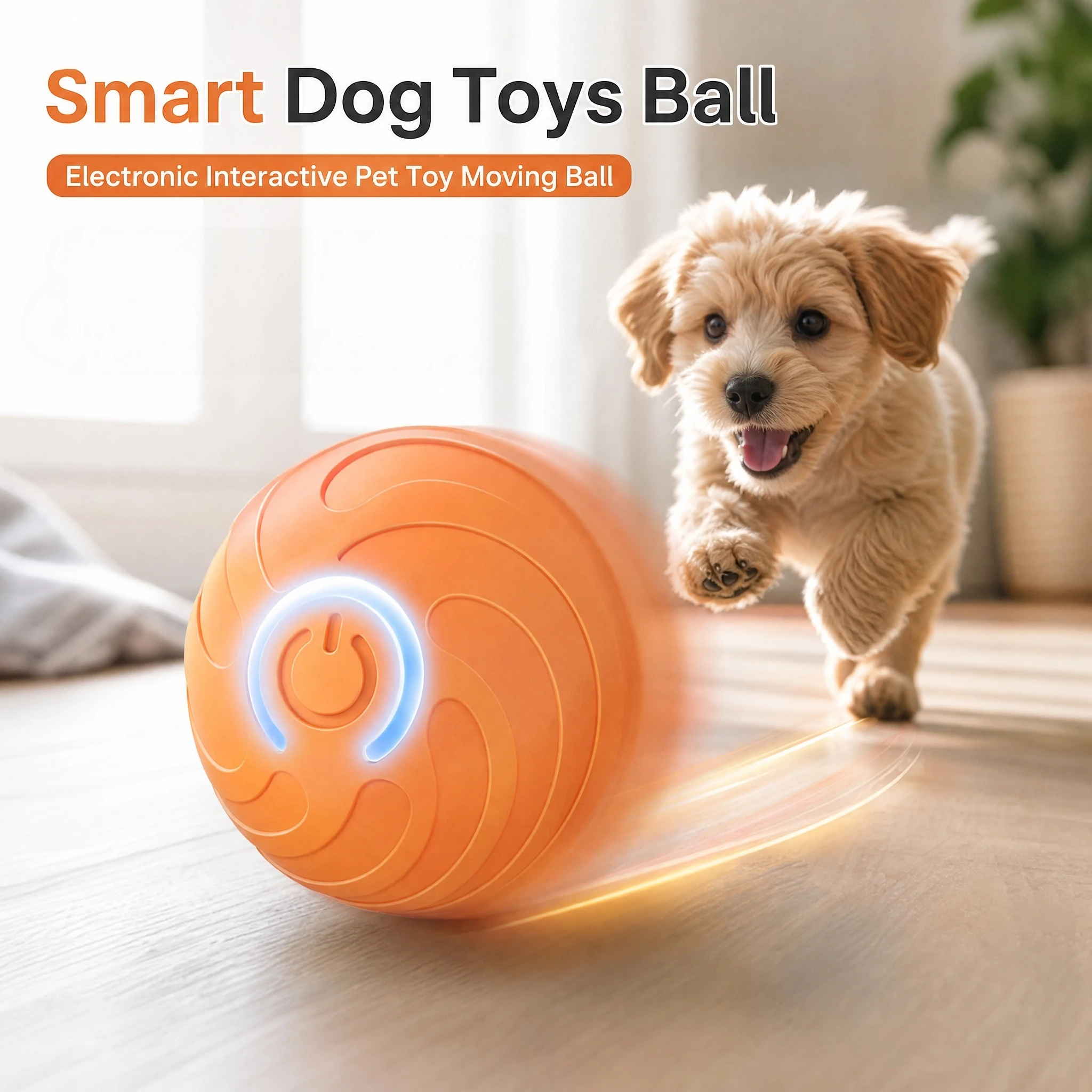 Smart Dog Toy Ball Electronic Interactive Pet Toy Moving Ball USB Automatic Moving Bouncing for Puppy Birthday Gift Cat Products