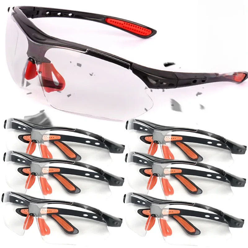 AliExpress 1/6PCS Safety Goggles Eye Glasses for Cycling Working Women Men Clear Eye Sand Prevention Anti-Splash Wind Dust Proof Eyewears