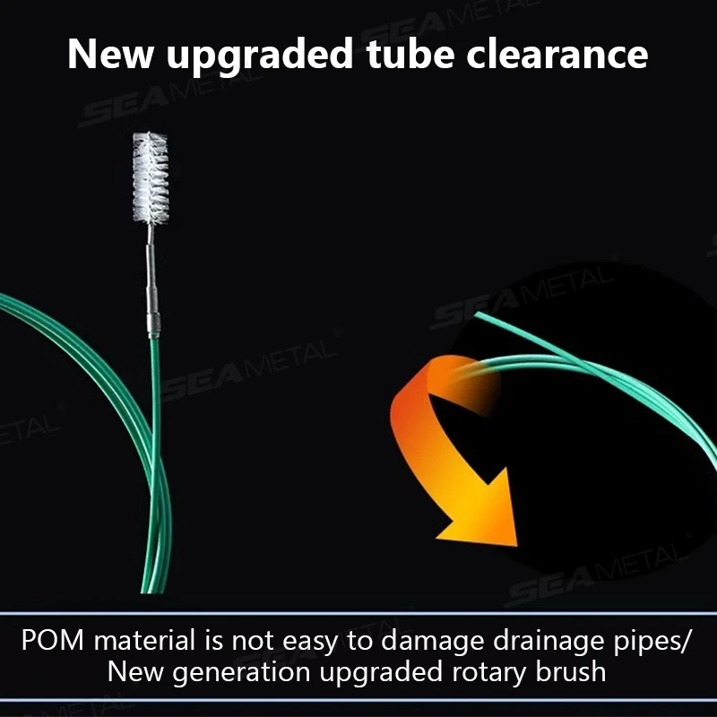 SEAMETAL 3m Car Sewer Unclogger Cleaning Brush Car Sunroof Long Hose Drain Hole Drain Unclogger Pipe Tool Cleaner Car Accessorie