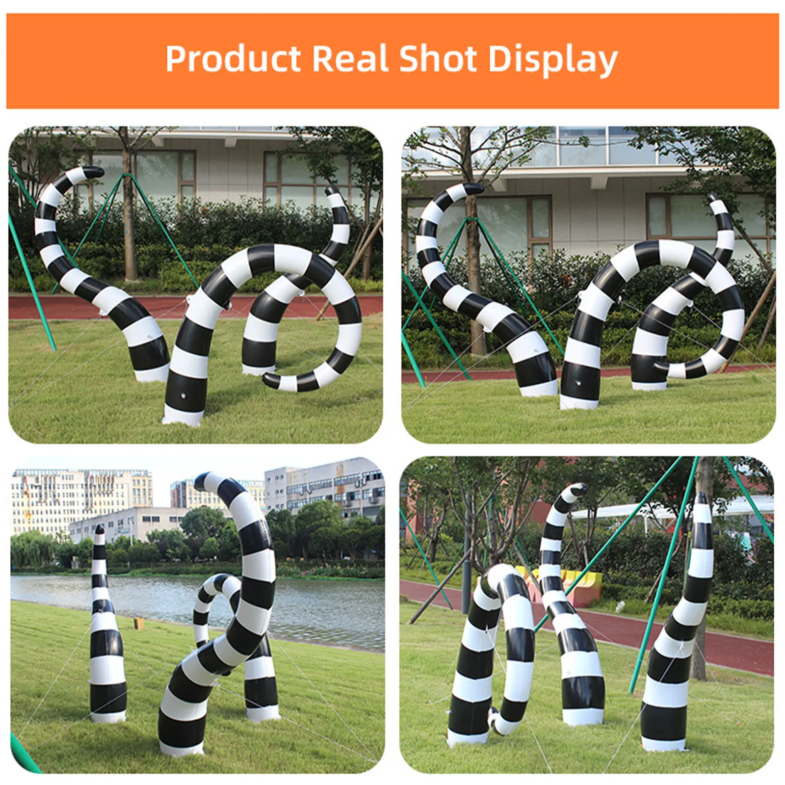 Halloween Opblaasbare Tuindecoratie Zandworm Pvc Opblaasbare Decoratie Halloween Festival Sfeer Layout Decoratie