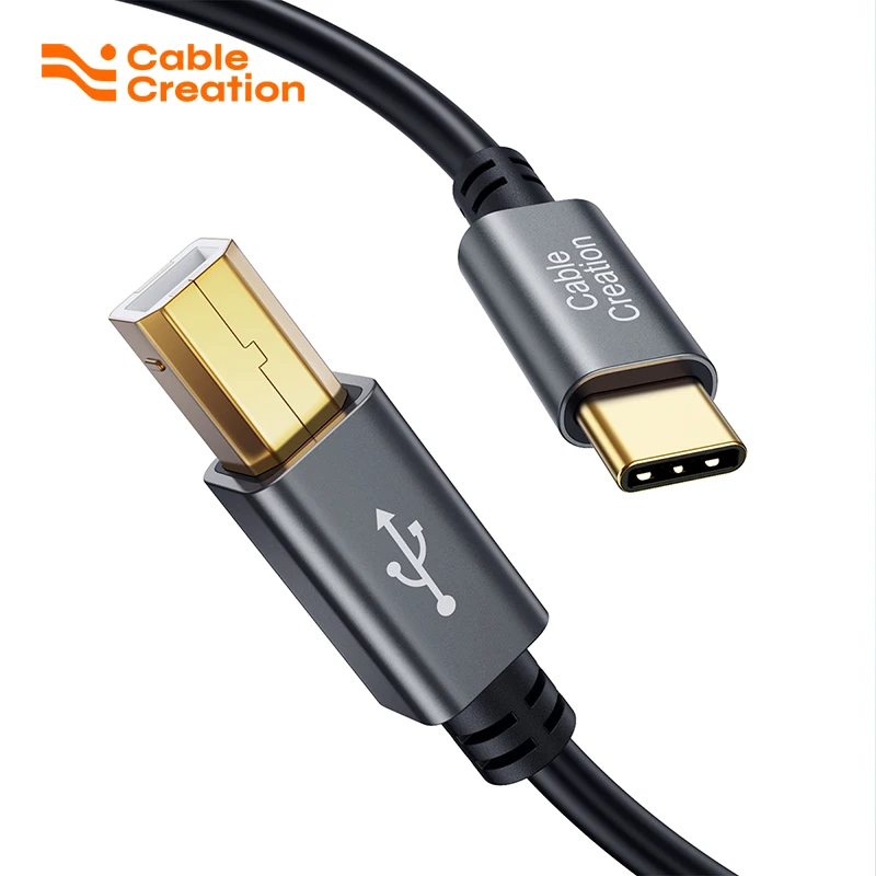 

CableCreation USB-C Printer Cable 2 m, Type B 2.0 Cable Compatible with MacBook Pro, HP, Canon, Brother, Samsung Printers