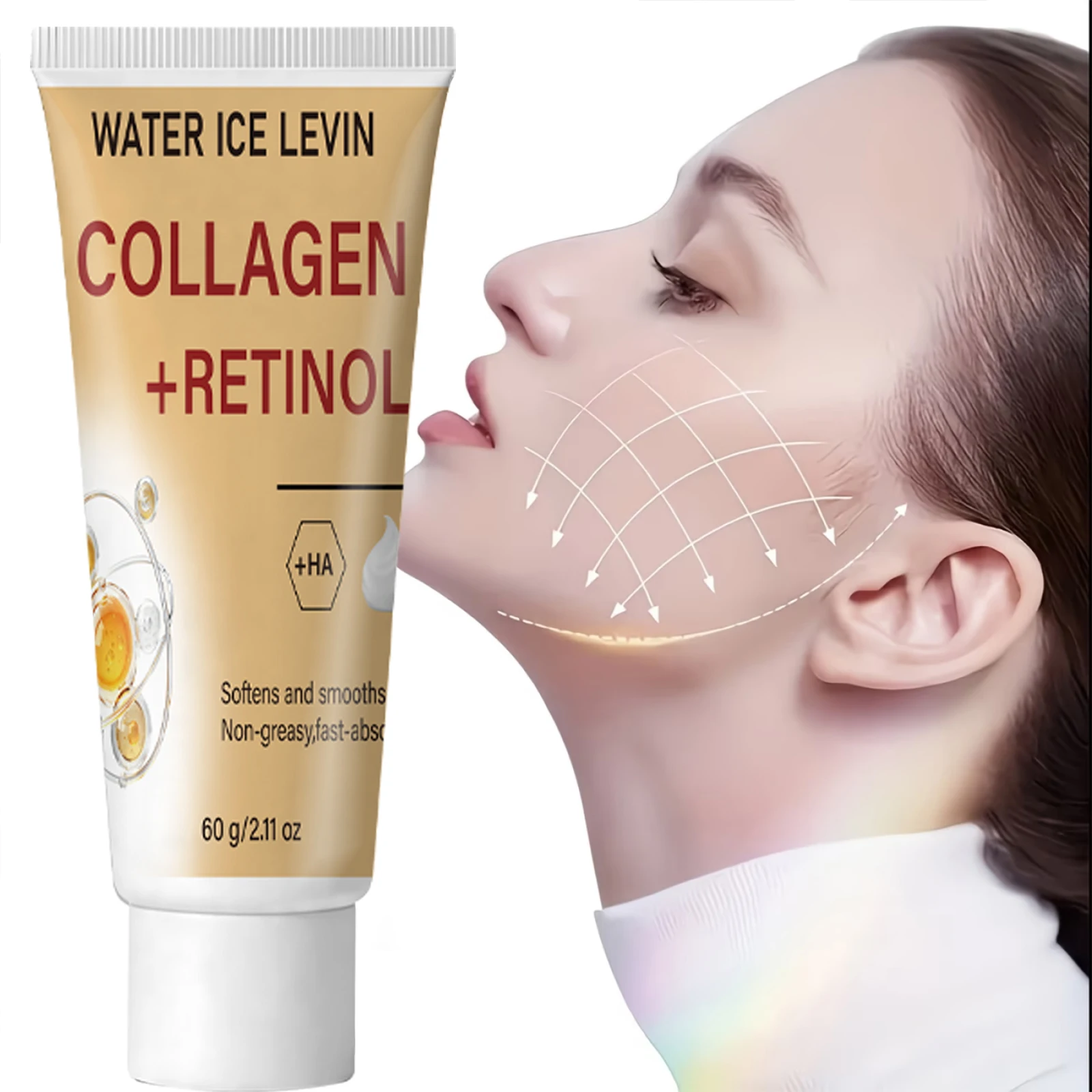 Water Ice Levin Collagen Retinol HA Face Cream 60g Hydrating Firming Smooth Non-Greasy Anti-Aging Facial Skin Care Cream