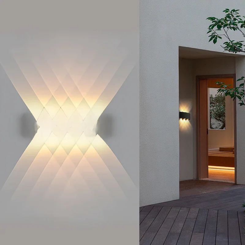 LED Wandleuchte 4/6/8/10 Außenwandleuchten nach oben und unten in Richtung Beleuchtung für Innenraumdekoration Gartenbeleuchtung Straßenlaternen