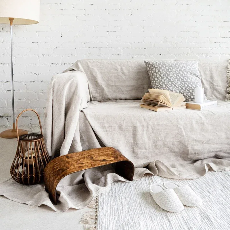100% Leinen Sofa bezug, Premium-Qualität Sofa Schon bezug, weiche Couch Stuhl bezug für Wohnzimmer
