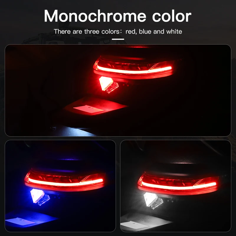 Motorcycle Warning Light Mini USB LED Anti-Collision Bike Aircraft Night Flying Flashing Warning Signal Light Drone Strobe Light