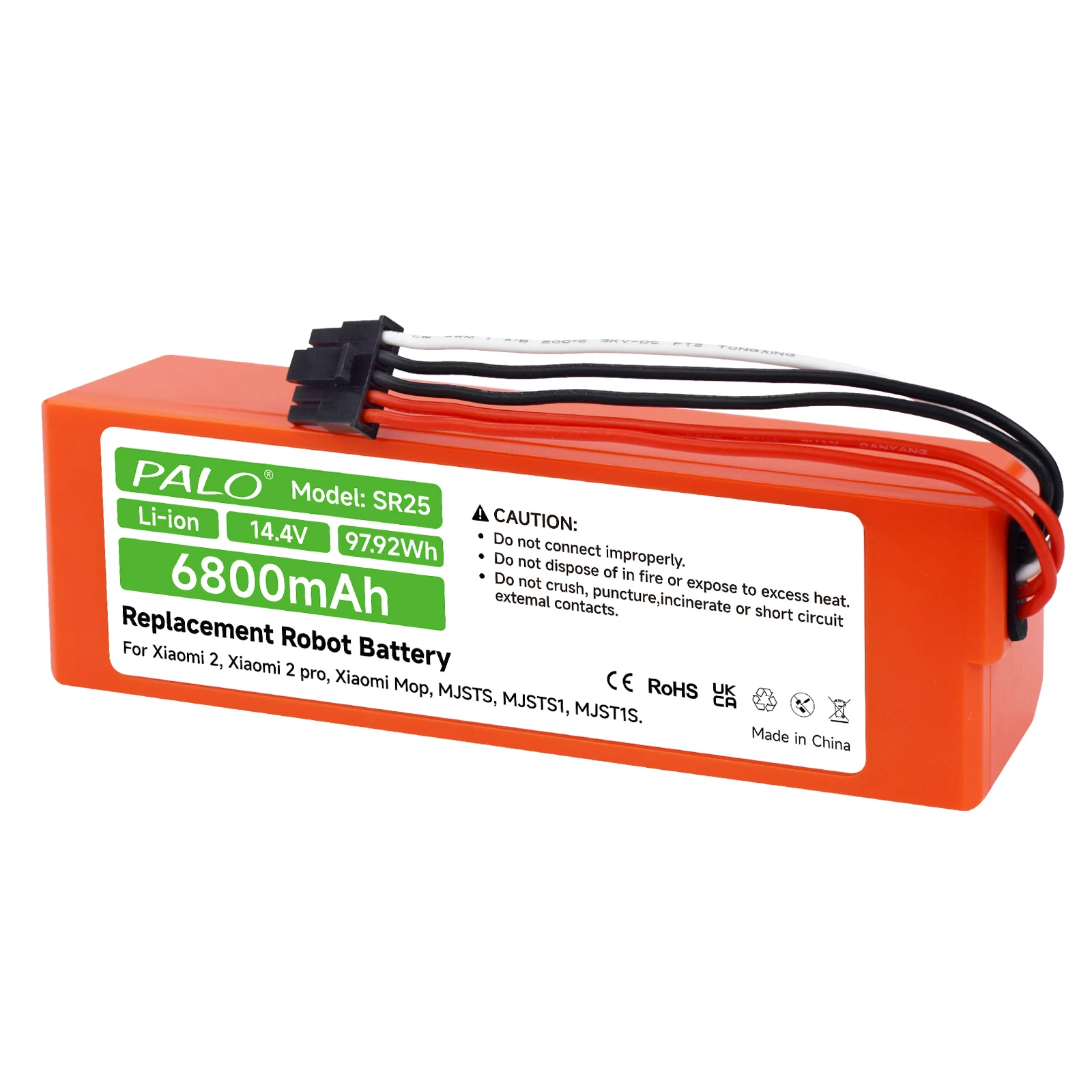 

PALO 14.8V 6200mAh Li-ion Sweeper Replacement Battery Pack For Xiaomi 2 2pro Xiaomi Mop MJSTS MJSTS1 MJST1S Robot Vacuum Cleane