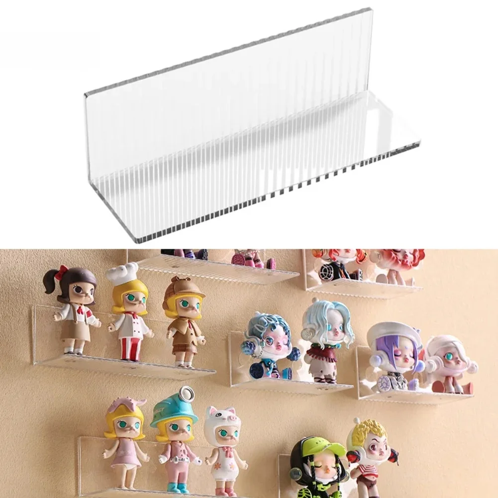 Présentoir mural auto-adhésif en acrylique Transparent pour figurines, modèles de personnages, support de rangement pour jouets, support d'aromathérapie