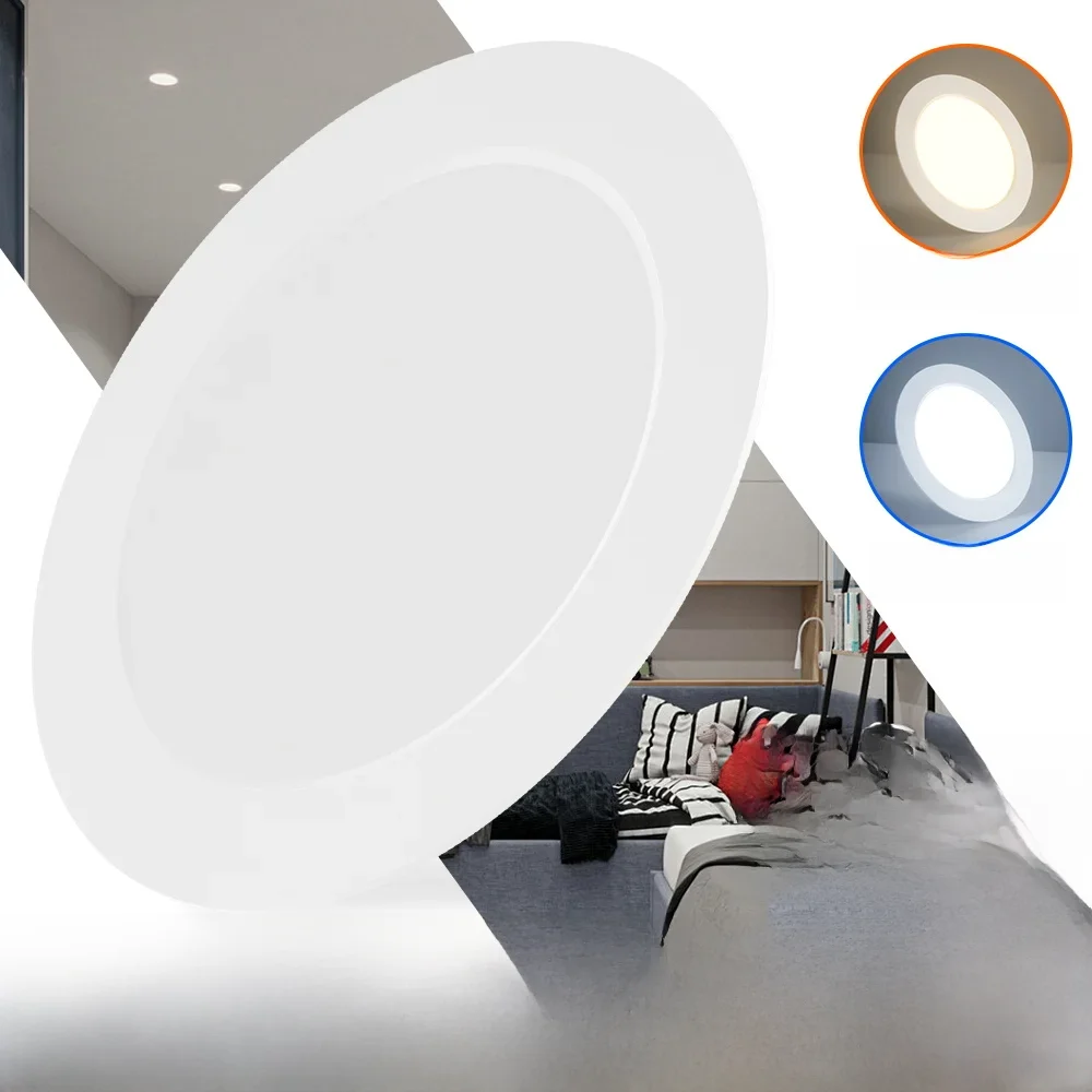 25W LED Ceiling Lamp Recessed Round Downlight 220V Indoor Spotlight Warm/Cold White Lighting For Home Living Room 5W 10W 15W 20W