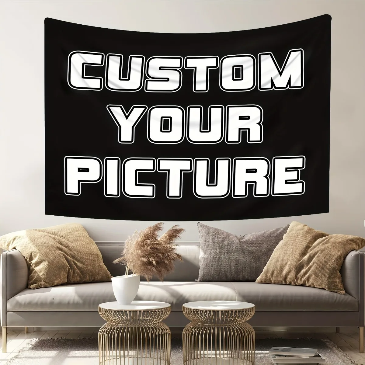 1Pc [Customized Tapestry] Upload Personalized Picture, Multiple Sizes Tapestry, Suitable for Bedroom, Living Room, Wall Hanging