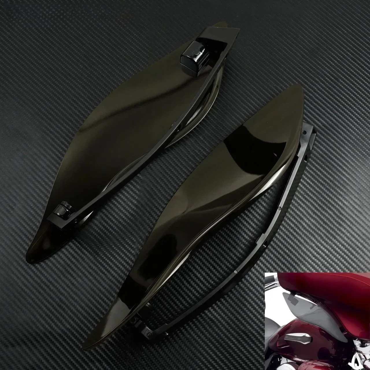 Motocykl regulowany deflektor powietrzny do Harley Touring 2014-2010 2022 Tri Glide Ultra FLHX Electra Glide CVO przemieszczanie się po ulicy FLHTK — zdjęcie 2